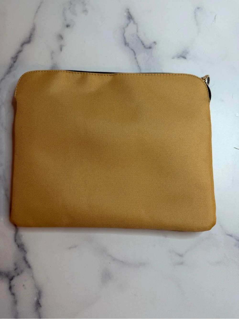 BVLGARI Parfums for Alitalia Airline Amenity Travel Pouch Tan Black 10”